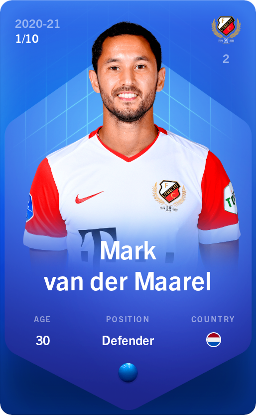 Sorare - Sorare Official - Mark van der Maarel 2020-21 • Super Rare 1/10 - NFT # 29014400214759131689925501090746874861209068295087707105196149488155607367025