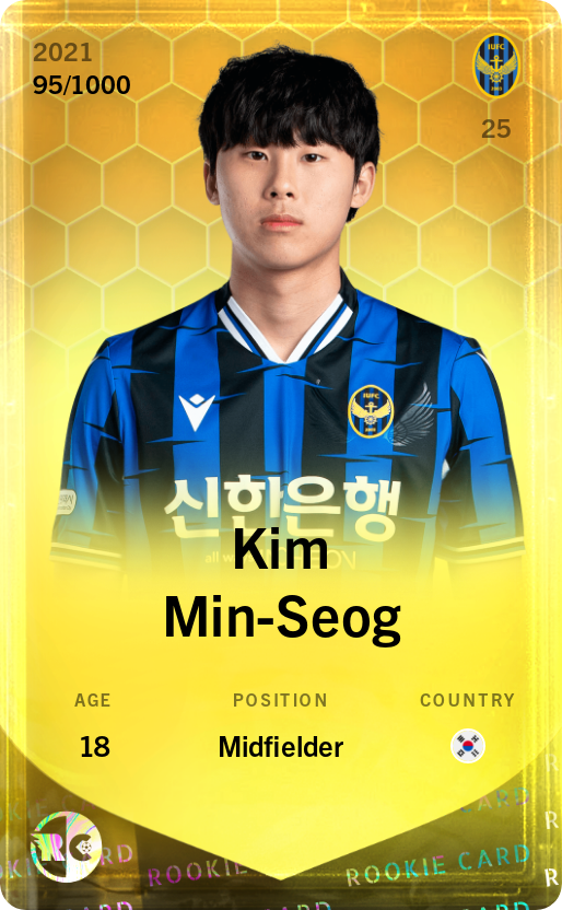 Sorare - Sorare Official - Kim Min-Seog 2021-22 • Limited 95/1000 - NFT # 58076104175597083277555397004325572110644311522264855311534901022258250834994