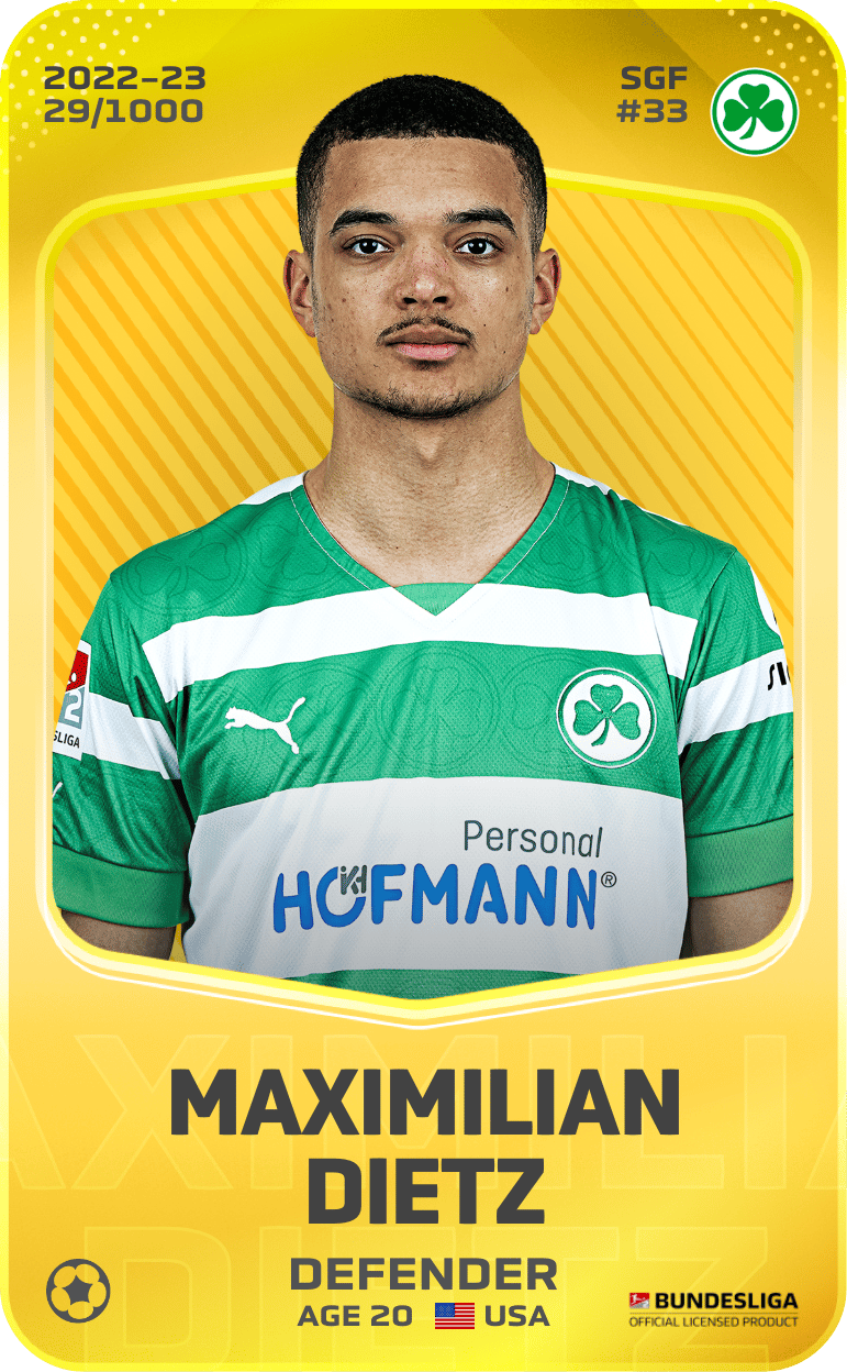 Maximilian Dietz 2022-23 • Limited 29/1000