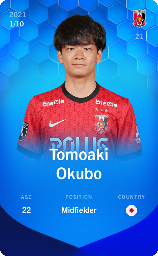 Sorare - Sorare Official - Tomoaki Okubo 2021-22 • Super Rare 1/10 - NFT # 36848135342567285648877179384680483724578408524607241973445264932168664760943