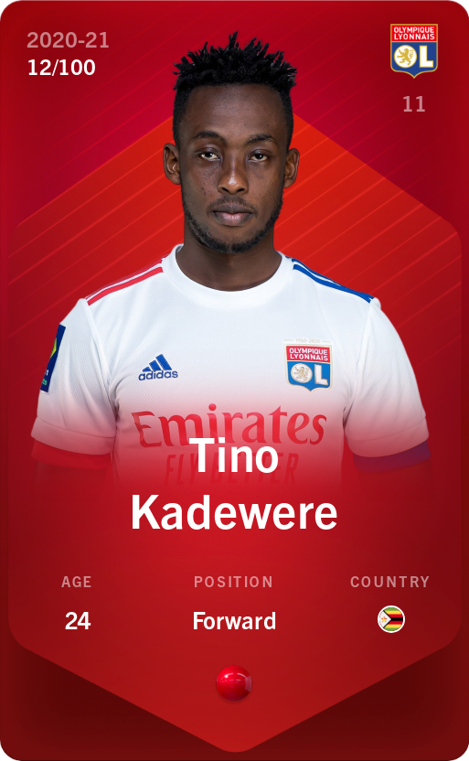 Sorare - Sorare Official - Tino Kadewere 2020-21 • Rare 12/100 - NFT # 113591580847899143984511970830629726919081693420299707452841242582406519539524