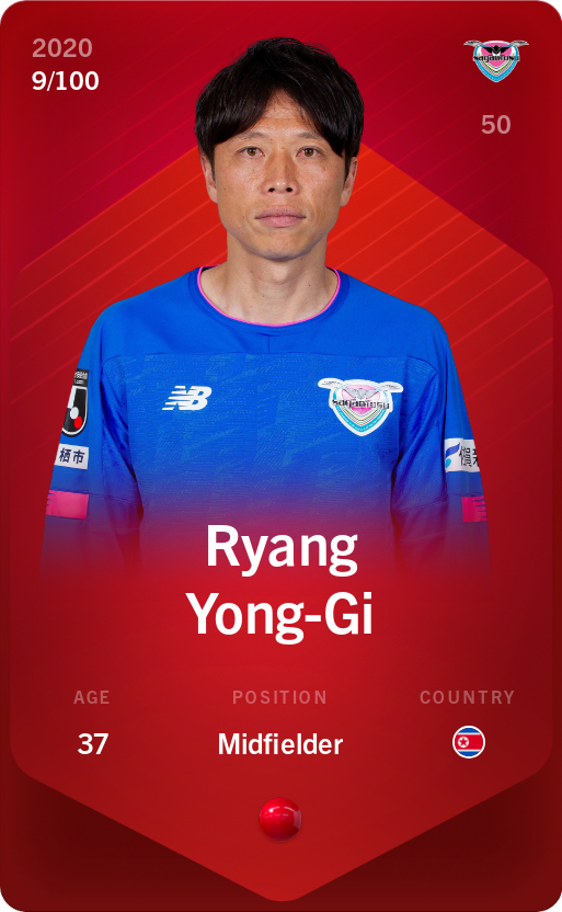 Sorare - Sorare Official - Ryang Yong-Gi 2020-21 • Rare 9/100 - NFT # 17190689105867211604764979109483370475454425162063368539894086126116670681879