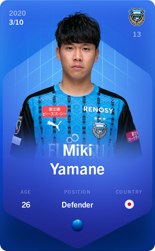 Sorare - Sorare Official - Miki Yamane 2020-21 • Super Rare 3/10 - NFT # 47249846505047915342818508049314752748996313883775088363327130132985917675662