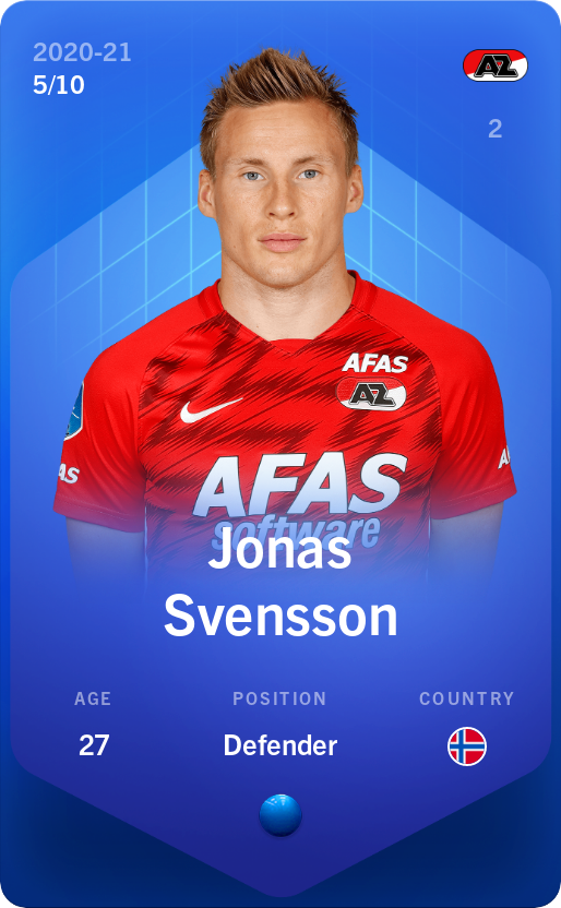 Sorare - Sorare Official - Jonas Svensson 2020-21 • Super Rare 5/10 - NFT # 31339326869296065550363210886538170570487116018853178746835614957191248378712