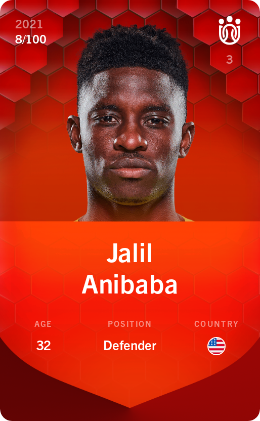 Sorare - Sorare Official - Jalil Anibaba 2021-22 • Rare 8/100 - NFT # 12496807088749230654220229886294048453450274074099471130147825011946047918261