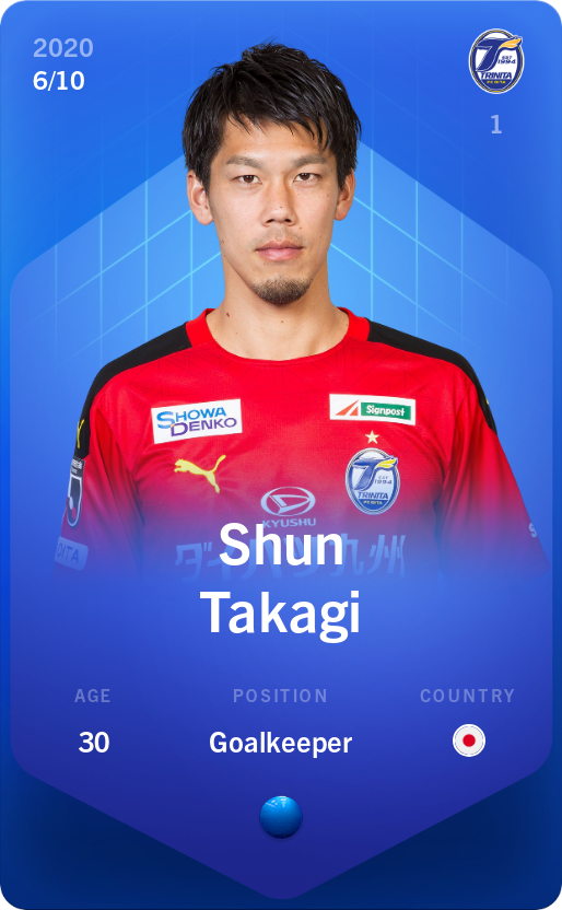 Sorare - Sorare Official - Shun Takagi 2020-21 • Super Rare 6/10 - NFT # 38529841809342960257944817726595320982250394841621667730665080117222277352298