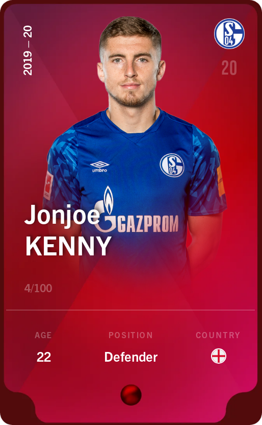 Sorare - Sorare Official - Jonjoe Kenny 2019-20 • Rare 4/100 - NFT # 112563781324947627005682114131931369567943725736949339493722140336249426827717
