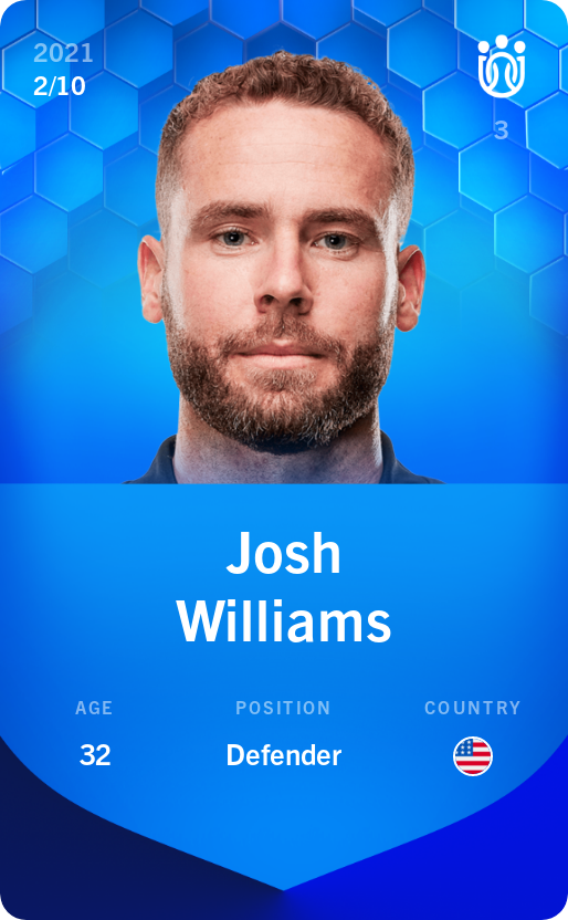 Sorare - Sorare Official - Josh Williams 2021-22 • Super Rare 2/10 - NFT # 75418952761607697981426503889303511296317957609184227958188537018183402373786