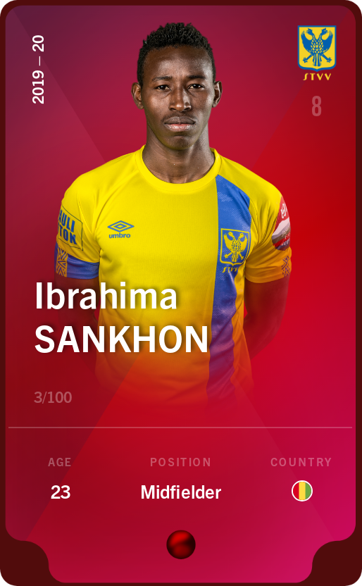 Sorare - Sorare Official - Ibrahima Sankhon 2019-20 • Rare 3/100 - NFT # 94331934342094337872436634057553624475037622922115820372085618612590920163879