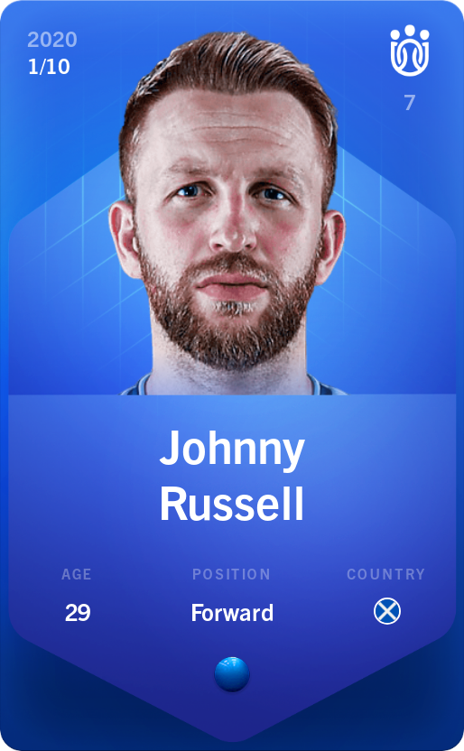 Sorare - Sorare Official - Johnny Russell 2020-21 • Super Rare 1/10 - NFT # 104727463195460480161434341895853219571562928270394391779871478832750008067492