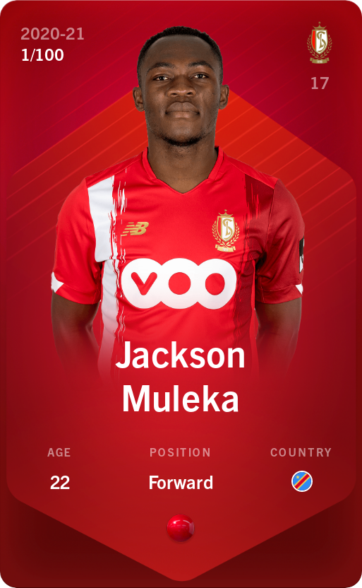 Sorare - Sorare Official - Jackson Muleka 2020-21 • Rare 1/100 - NFT # 52530341957792233410322182478207191053230458667312260277142433222320642461671