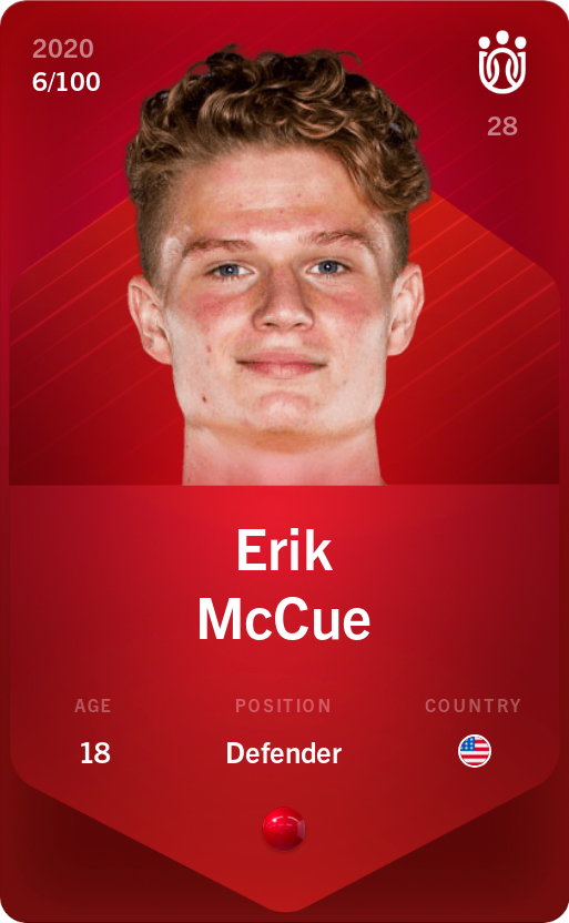 Sorare - Sorare Official - Erik McCue 2020-21 • Rare 6/100 - NFT # 3445908260276663854501791771328043025980808435679165023212065568896678042943