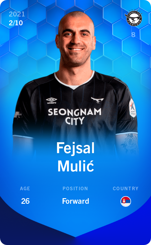 Sorare - Sorare Official - Fejsal Mulić 2021-22 • Super Rare 2/10 - NFT # 90405755328804186562353714125820368382453021043006766536710085451790397569023