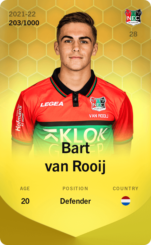 Bart van Rooij 2021-22 • Limited 203/1000