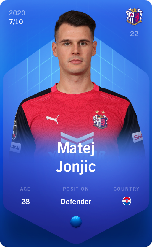 Sorare - Sorare Official - Matej Jonjic 2020-21 • Super Rare 7/10 - NFT # 83486068834707863297028099469190382113218128653960104442787209601219083495144
