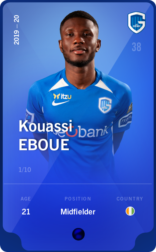 Sorare - Sorare Official - Kouassi Eboue 2019-20 • Super Rare 1/10 - NFT # 29926059022552422706917323925242066626193688169906834290178643088170969699580