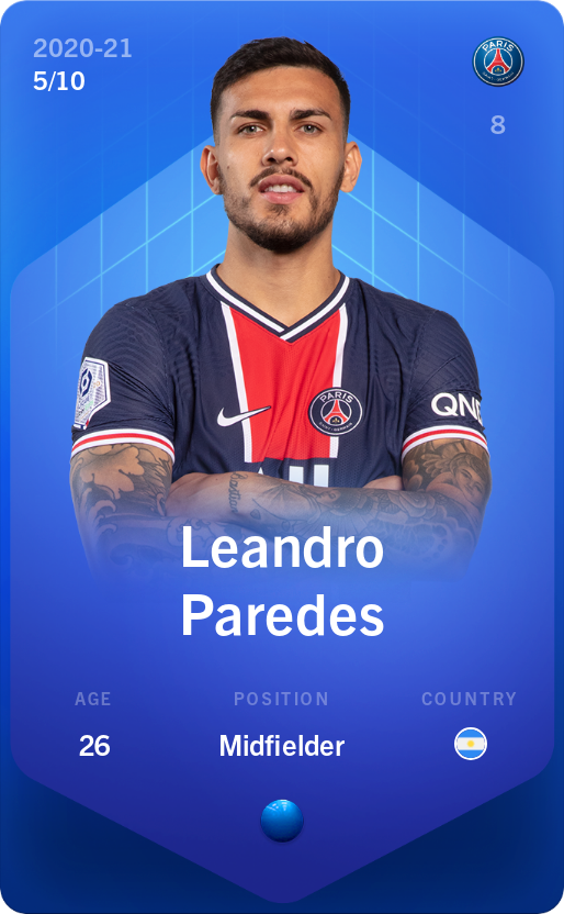 Sorare - Sorare Official - Leandro Paredes 2020-21 • Super Rare 5/10 - NFT # 68434730327727662299910723223366289225197662842535519052252226104501848278177
