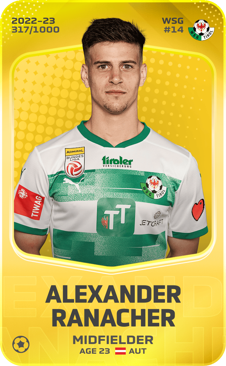 Alexander Ranacher 2022-23 • Limited 317/1000