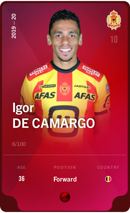 Sorare - Sorare Official - Igor de Camargo 2019-20 • Rare 6/100 - NFT # 16061305557680056432845969795252947167240876722793605260637275940325798104185