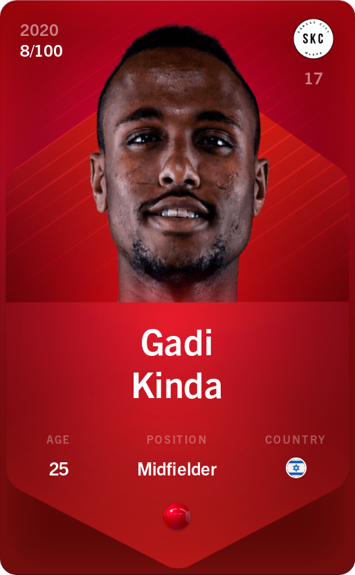 Sorare - Sorare Official - Gadi Kinda 2020-21 • Rare 8/100 - NFT # 20407533466814761539843680225485976144882922101484690321665840800441815913140