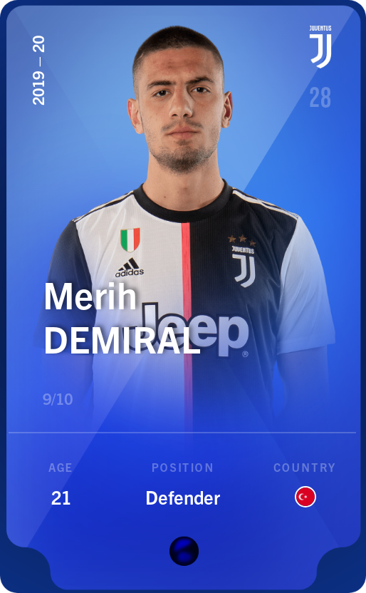 Sorare - Sorare Official - Merih Demiral 2019-20 • Super Rare 9/10 - NFT # 24588273008258276551312227203073575925058114938842469056422972543373569427134