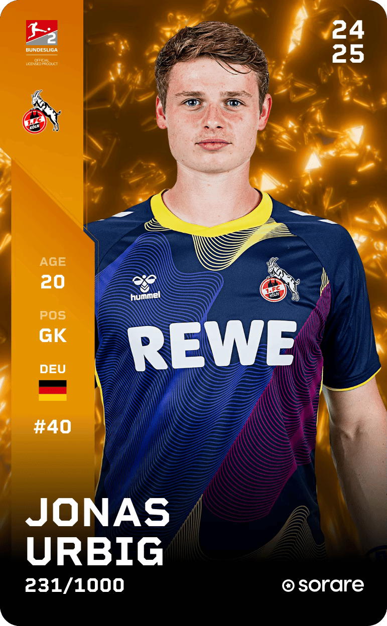 Jonas Urbig 2024-25 • Limited 231/1000