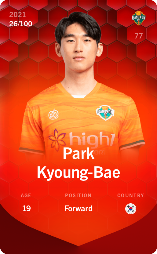 Sorare - Sorare Official - Park Kyoung-Bae 2021-22 • Rare 26/100 - NFT # 8623030128111172838042874284543961302097348776211495687899700974062142961695