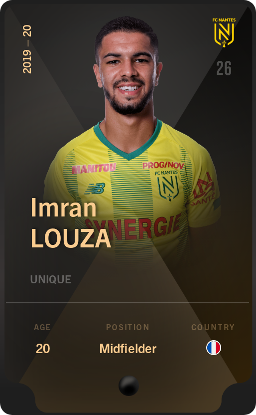 Sorare - Sorare Official - Imran Louza 2019-20 • Unique - NFT # 94323167233832219010338595964005524337614011293653096736309454584568542758332