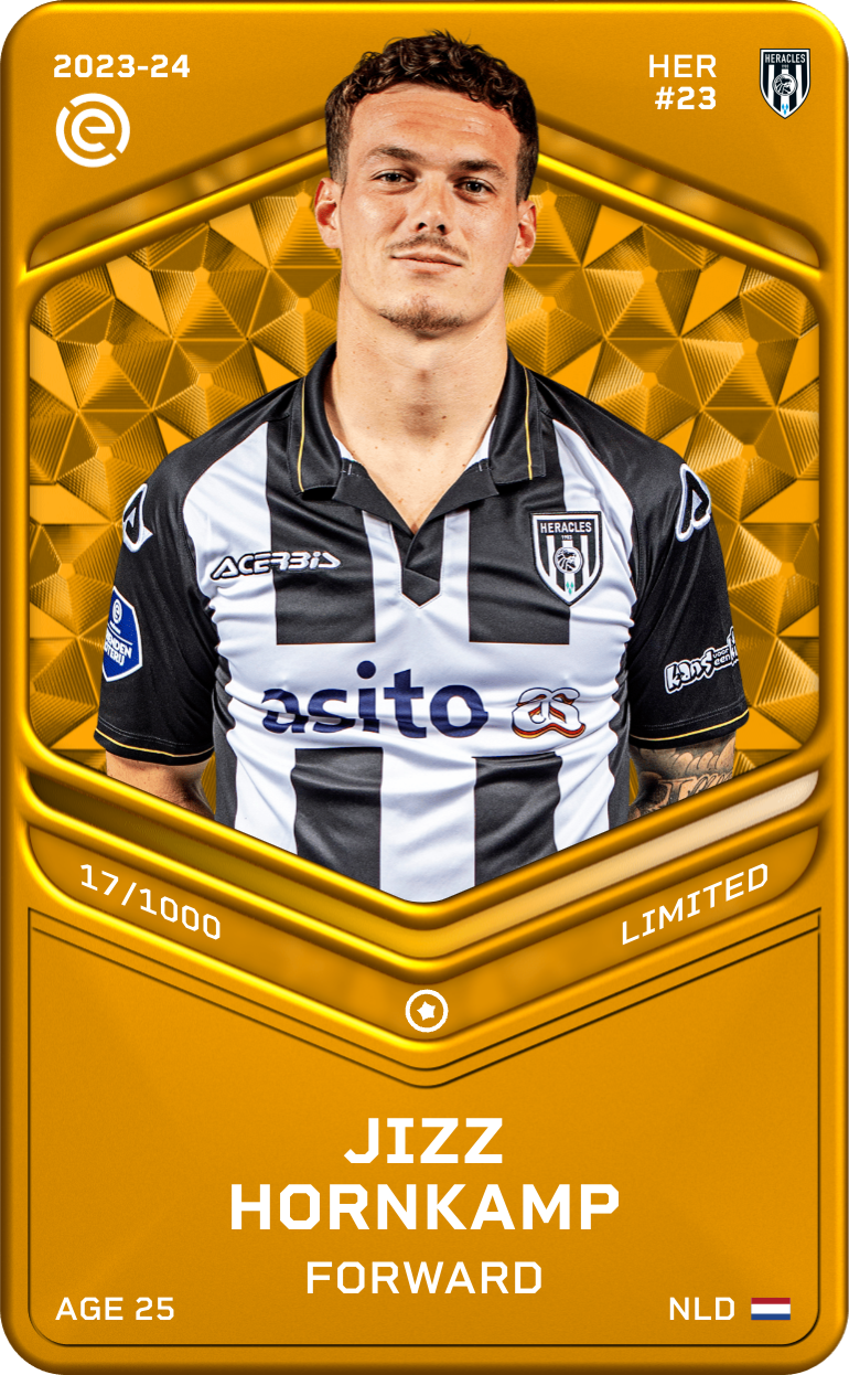 Sorare - Sorare Official - Jizz Hornkamp 2023-24 • Limited 17/1000 - NFT # 34060804512888382199616246921785753449121907519418366129572095138903710757963