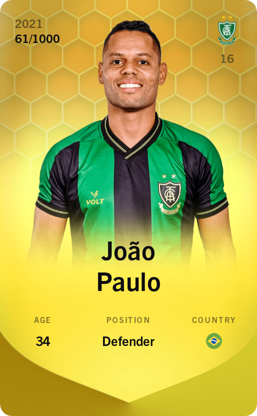 Sorare - Sorare Official - João Paulo 2021-22 • Limited 61/1000 - NFT # 61424999350010957382007506588819004240967793408553127169316838523088816679666