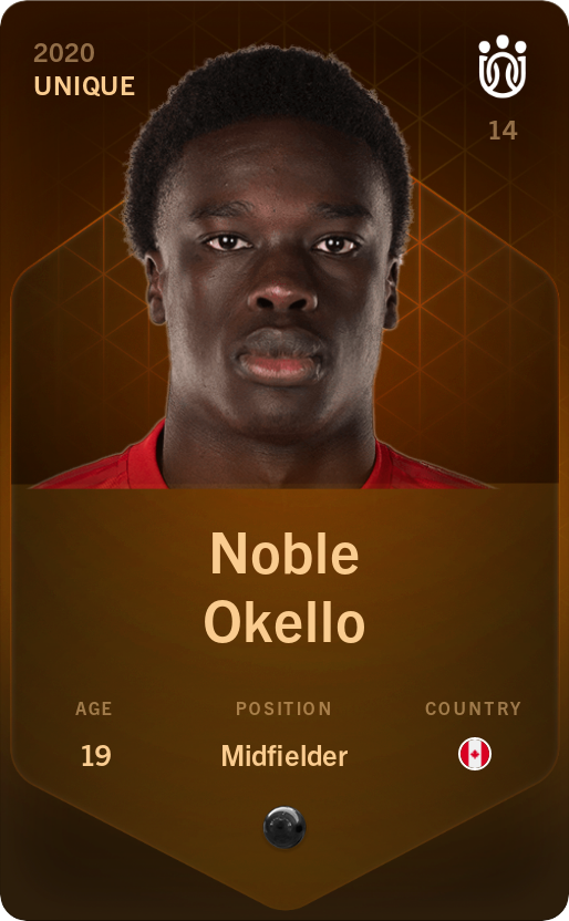Sorare - Sorare Official - Noble Okello 2020-21 • Unique - NFT # 54693635112376702468016156914505121472779220054646793345464029961222959780907