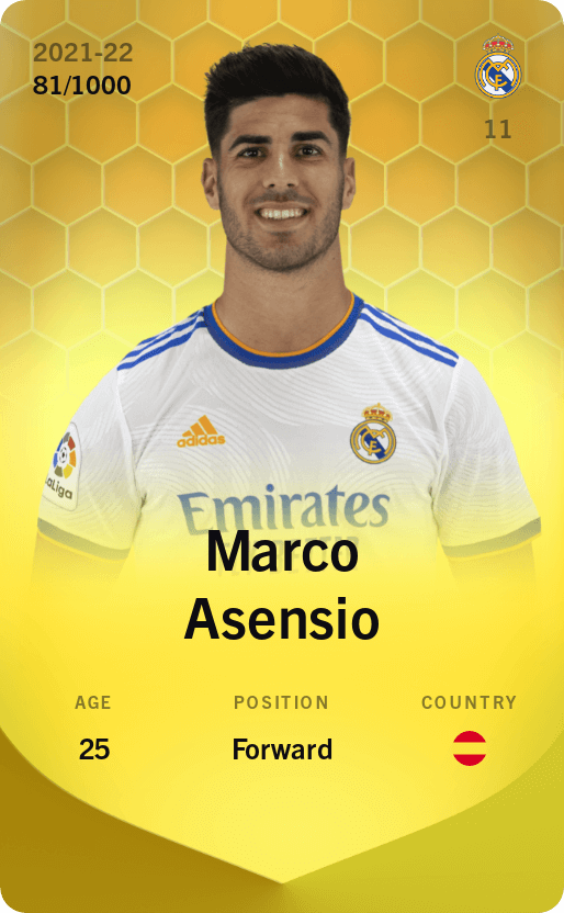 Marco Asensio 2021-22 • Limited 81/1000