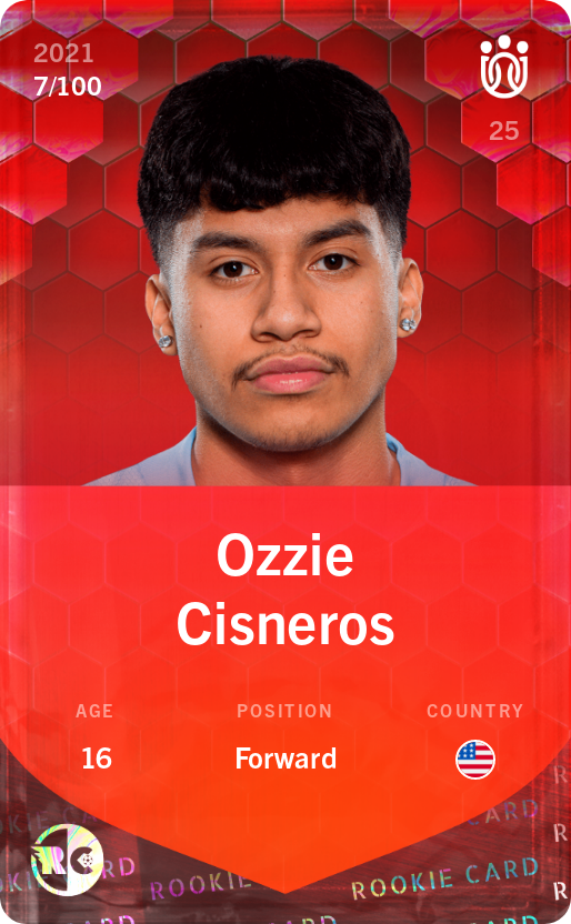 Sorare - Sorare Official - Ozzie Cisneros 2021-22 • Rare 7/100 - NFT # 84391207888081029644864027756372447921689341992624211556628474370075050195398