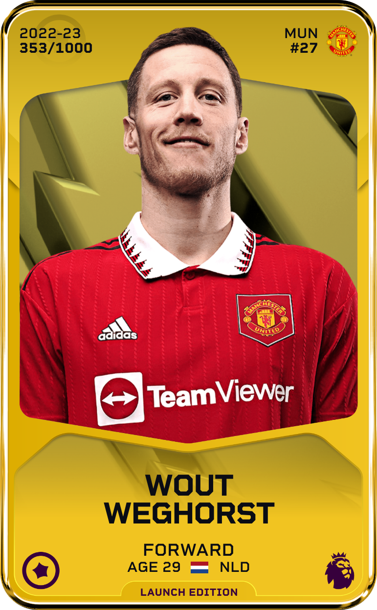 Sorare - Sorare Official - Wout Weghorst 2022-23 • Limited 353/1000 - NFT # 83271454172475140835961655983290436329763751540180364021974415423029905011114