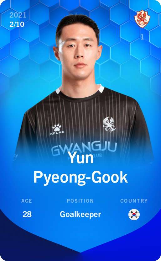 Sorare - Sorare Official - Yun Pyeong-Gook 2021-22 • Super Rare 2/10 - NFT # 15128646503766323550179796508267933842422706902436761962807619635769043625033