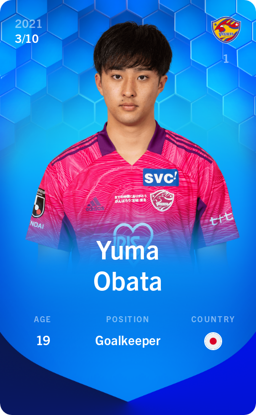 Sorare - Sorare Official - Yuma Obata 2021-22 • Super Rare 3/10 - NFT # 53643759137519061218735720215096195894987948674474780136118624744502926411919