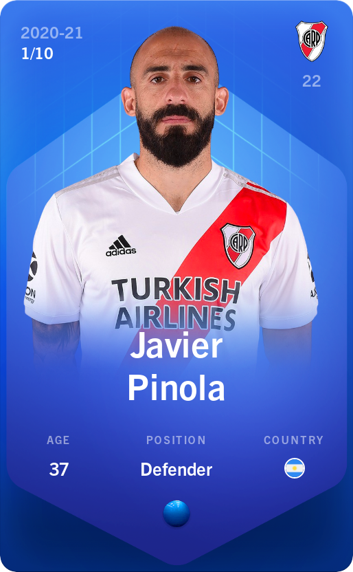 Sorare - Sorare Official - Javier Pinola 2020-21 • Super Rare 1/10 - NFT # 110489934130211228561623091602017718612036046411779105758027400517736439452849