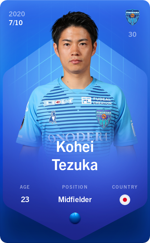 Sorare - Sorare Official - Kohei Tezuka 2020-21 • Super Rare 7/10 - NFT # 29423902318680554097665196143522853099913631191109685075781105565159279537330