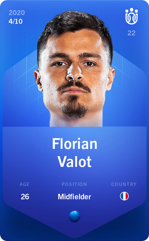 Sorare - Sorare Official - Florian Valot 2020-21 • Super Rare 4/10 - NFT # 19408138373382253121761178946761555311504090821500616818243830425920338293288