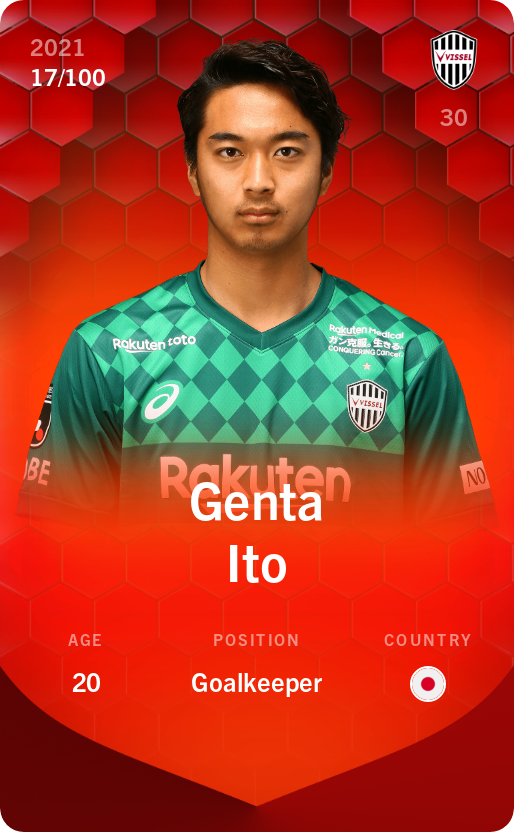 Sorare - Sorare Official - Genta Ito 2021-22 • Rare 17/100 - NFT # 5177015917778013765448509117910684323719455679658589137954325914925313600347