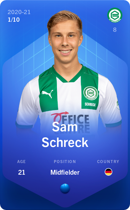 Sorare - Sorare Official - Sam Schreck 2020-21 • Super Rare 1/10 - NFT # 66306266598498232782006854445051667279011809455101345565993900091740578541673