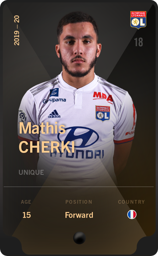 Sorare - Sorare Official - Mathis Cherki 2019-20 • Unique - NFT # 613096104948361173508746688239632191918841045381077402141344764945976141173