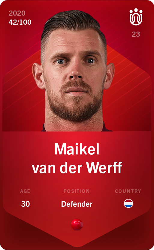 Sorare - Sorare Official - Maikel van der Werff 2020-21 • Rare 42/100 - NFT # 50518768588080012512113738242462982354238407109363866815598890932561263392218