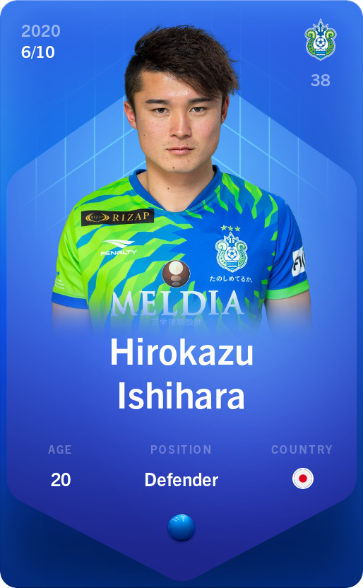 Sorare - Sorare Official - Hirokazu Ishihara 2020-21 • Super Rare 6/10 - NFT # 95546472017353901891892375446255540423813518311814018098895016947203755802201