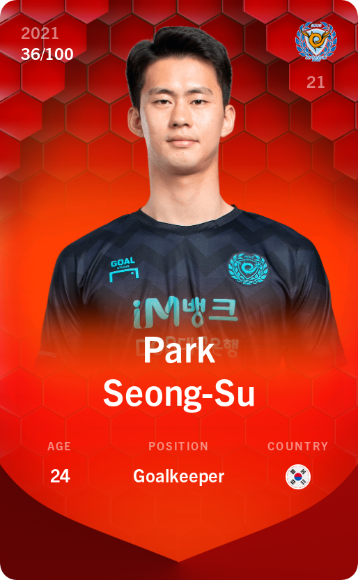 Sorare - Sorare Official - Park Seong-Su 2021-22 • Rare 36/100 - NFT # 7165764334981291471625002726226902967144906904637140712707184308288321891040