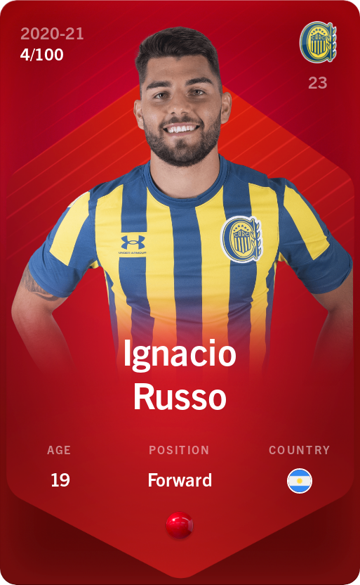 Sorare - Sorare Official - Ignacio Russo 2020-21 • Rare 4/100 - NFT # 97664533280150643879376753163721729923765593522174381391799591621974392232581