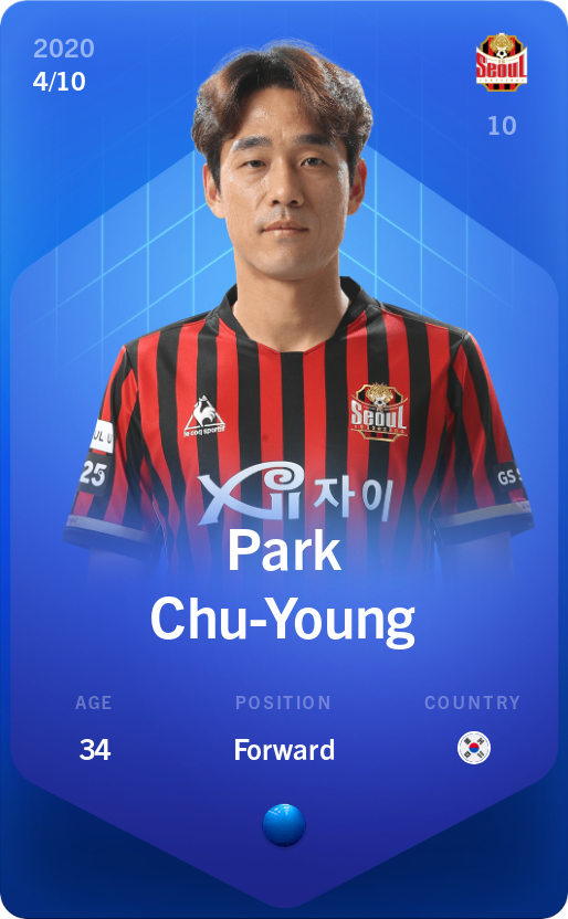 Sorare - Sorare Official - Park Chu-Young 2020-21 • Super Rare 4/10 - NFT # 59428769703122828099599798698067751547960036309973995932248342121454903339962
