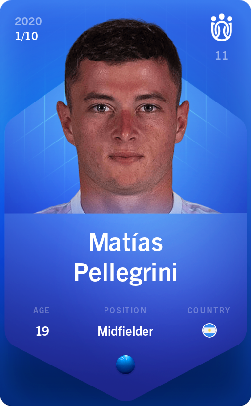 Sorare - Sorare Official - Matías Pellegrini 2020-21 • Super Rare 1/10 - NFT # 115376807316620573195882203007513935630742847762697779668368591657191199153318