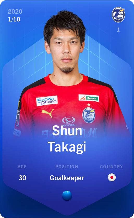 Sorare - Sorare Official - Shun Takagi 2020-21 • Super Rare 1/10 - NFT # 50004439905306894566627268095353369387407411445997378543658521906888357659894