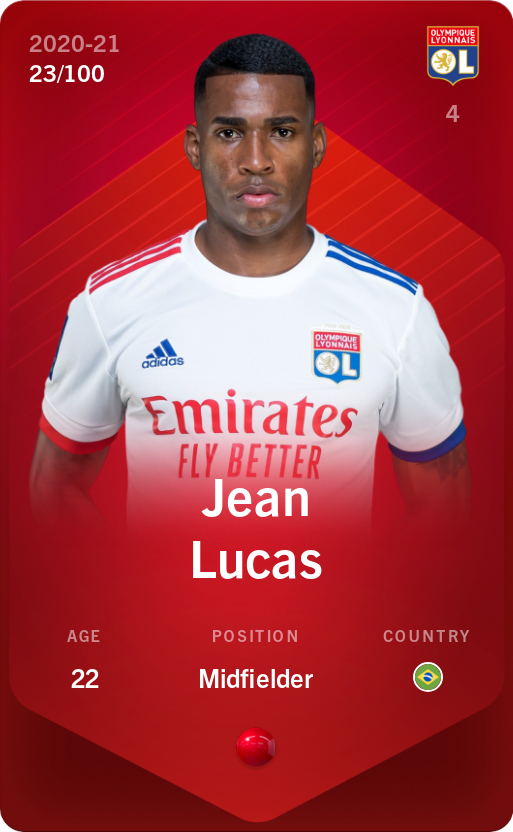 Sorare - Sorare Official - Jean Lucas 2020-21 • Rare 23/100 - NFT # 95368904698116005681683184428143937956412271020984385360596470723645197902021